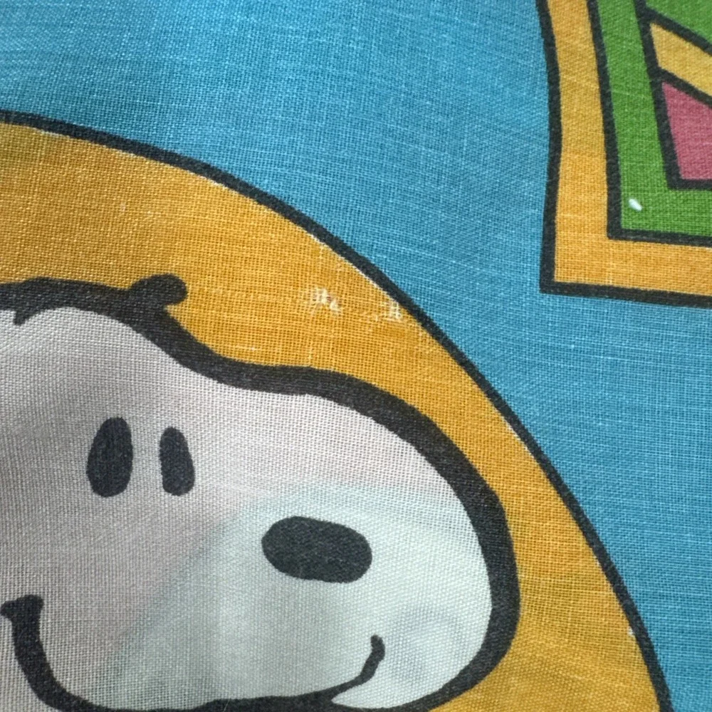 Peanuts Vintage‎ Disco Fever 4 Piece FULL Sheet Set 1970's 2 Pillow Cases